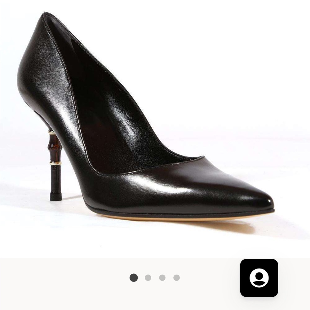 Gucci Black Leather Stiletto Heels